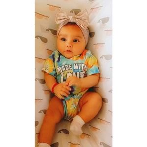 Made with love uni-sex baby tie-dye shirt